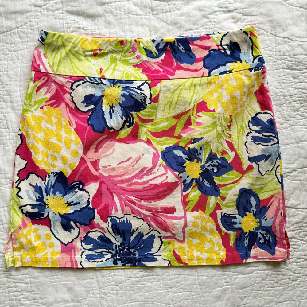 Rafaella Cosmo Pink Colorful Floral Skort Stretch Mini Tennis Golf Size Medium